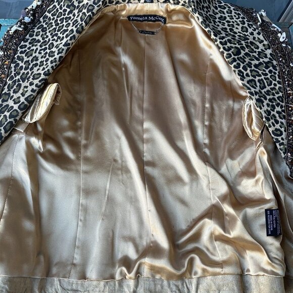 VTG Pamela McCoy‎ Western Jacket Leather Women's Brown Embellished Size S NWT - Picture 5 of 13